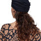 Back View Of Gottex Modest Knotted Hair Covering | GOTTEX MODEST BLACK