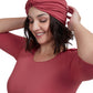 Front View Of Gottex Modest Knotted Hair Covering | GOTTEX MODEST BLUSH