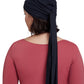 Back View Of Gottex Modest Hair Covering With Tie | GOTTEX MODEST BLACK