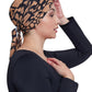 Front View Of Gottex Modest Hair Covering With Tie | GOTTEX MODEST BLACK AND BROWN