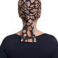 Back View Of Gottex Modest Hair Covering With Tie | GOTTEX MODEST BLACK AND BROWN