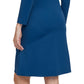 Back View Of Gottex Modest A-Line Surplice Skirt | GOTTEX MODEST DUSK BLUE