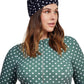 Front View Of Gottex Modest Knotted Hair Covering | GOTTEX MODEST BLACK AND WHITE DOTS