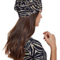 Back View Of Gottex Modest Hair Covering With Tie | GOTTEX MODEST WILDLIFE BROWN