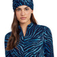 Front View Of Gottex Modest Hair Covering With Tie | GOTTEX MODEST WILDLIFE BLUE