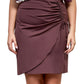 Front View Of Gottex Modest Surplice Tie-Up Skirt | GOTTEX MODEST BROWN