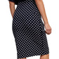 Back View Of Gottex Modest Long Draped Wrap Skirt | GOTTEX MODEST BLACK AND WHITE DOTS