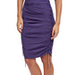 Side View View Of Gottex Modest Shirred Mesh Skirt | GOTTEX MODEST BLUE INK
