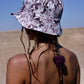 Front View Of Gottex Double Sided Bucket Hat | GOTTEX SNAKE AND PINK