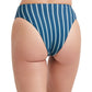 Back View Of Au Naturel Tyra High Leg High Waist Bikini Bottom | AU NATUREL DUSK BLUE AND ASH GREEN