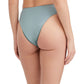 Back View Of Au Naturel Tyra High Leg High Waist Bikini Bottom | AU NATUREL EMERALD AND ASH GREEN
