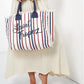 Alternate Front View Of Gottex Saint Tropez Cotton Bag | GOTTEX RED WHITE AND BLUE