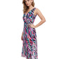 Side View Of Profile By Gottex Wild Parade V-Neck Surplice Cover Up Dress | PROFILE WILD PARADE