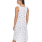 Back View Of Profile By Gottex Late Bloomer High Low Mesh Beach Dress Cover Up | PROFILE LATE BLOOMER WHITE