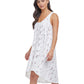Side View Of Profile By Gottex Late Bloomer High Low Mesh Beach Dress Cover Up | PROFILE LATE BLOOMER WHITE
