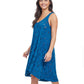 Side View Of Profile By Gottex Late Bloomer High Low Mesh Beach Dress Cover Up | PROFILE LATE BLOOMER PETROL