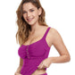 Side View Of Profile By Gottex The Twist D-Cup Scoop Neck Underwire Tankini Top | PROFILE THE TWIST WARM VIOLET