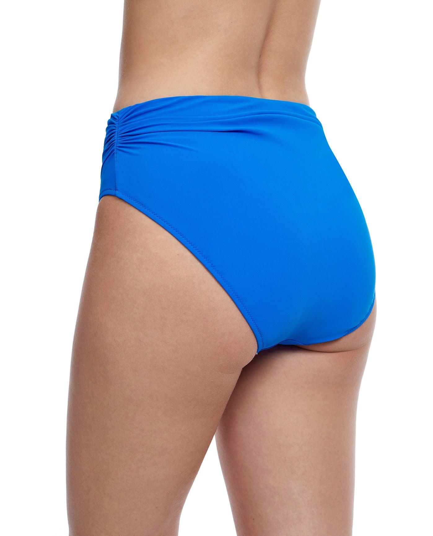 Back View Of Profile By Gottex The Twist Side Shirred High Waist Tankini Bottom | PROFILE THE TWIST ROYAL BLUE