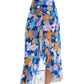 Side View Of Profile By Gottex Rising Sun High Low Long Cover Up Skirt | PROFILE RISING SUN BLUE