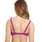 Back View Of Profile By Gottex Frill Me Tie Front Bikini Top | PROFILE FRILL ME WARM VIOLET