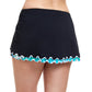 Back View Of Profile By Gottex Moroccan Escape Side Slit Swim Skirt | PROFILE MOROCCAN ESCAPE BLACK