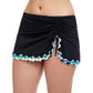Side View Of Profile By Gottex Moroccan Escape Side Slit Swim Skirt | PROFILE MOROCCAN ESCAPE BLACK