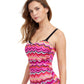 Side View Of Profile By Gottex Palm Springs D-Cup Shirred Underwire Tankini Top | PROFILE PALM SPRINGS PINK