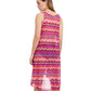 Back View Of Profile By Gottex Palm Springs High Low Mesh Beach Dress Cover Up | PROFILE PALM SPRINGS PINK