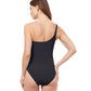 Back View Of Profile By Gottex Kundala Ruffle One Shoulder One Piece Swimsuit | PROFILE KUNDALA BLACK