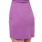 Back View Of Profile By Gottex Kundala Twist Detail Mini Skirt Cover Up | PROFILE KUNDALA WARM PURPLE
