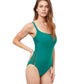 Side View Of Profile By Gottex Iota D-Cup Square Neck One Piece Swimsuit | PROFILE IOTA EMERALD