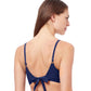 Back View Of Profile By Gottex Dandy Banded Bikini Top | PROFILE DANDY NAVY