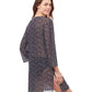 Back View Of Profile By Gottex Bash V-Neck Long Sleeve Mesh Tunic Cover Up | PROFILE BASH