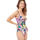 Side View Of Profile By Gottex Gioia V-Neck Plunge One Piece Swimsuit | PROFILE GIOIA