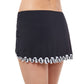 Back View Of Profile By Gottex Enya Side Slit Swim Skirt | PROFILE ENYA BLACK AND WHITE
