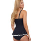 Back View Of Profile By Gottex Belle Curve D-Cup Underwire Swimdress | PROFILE BELLE CURVE BLACK AND WHITE