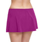 Back View Of Profile By Gottex Tutti Frutti Side Slit Swim Skirt | PROFILE TUTTI FRUTTI WARM VIOLET