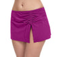 Side View Of Profile By Gottex Tutti Frutti Side Slit Swim Skirt | PROFILE TUTTI FRUTTI WARM VIOLET
