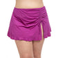 Front View Of Profile By Gottex Tutti Frutti Plus Size Side Slit Cinch Swim Skirt | PROFILE TUTTI FRUTTI WARM VIOLET