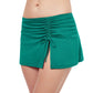 Side View Of Profile By Gottex Tutti Frutti Side Slit Swim Skirt | PROFILE TUTTI FRUTTI EMERALD