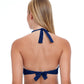 Back View Of Profile By Gottex Tutti Frutti C-Cup Surplice Halter Bikini Top | PROFILE TUTTI FRUTTI NAVY