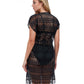 Back View Of Profile By Gottex Tutti Frutti Crochet Cover Up Dress | PROFILE TUTTI FRUTTI BLACK