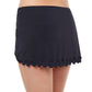 Back View Of Profile By Gottex Tutti Frutti Side Slit Swim Skirt | PROFILE TUTTI FRUTTI BLACK