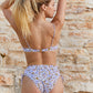 Back View Of Flirtt Floral String Bow Underwire Bikini | FLIRTT FLORAL WHITE