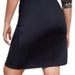 Back View Of Gottex Modest A-Line Surplice Skirt | GOTTEX MODEST BLACK