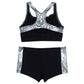 Back View Of Gottex Kids Duo Sporty Round Neck Bikini Top And Boy Shorts | GOTTEX KIDS DUO