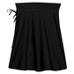 Back View Of Gottex Kids Solid Midi Skirt Cover Up With Built In Pant | GOTTEX KIDS BLACK