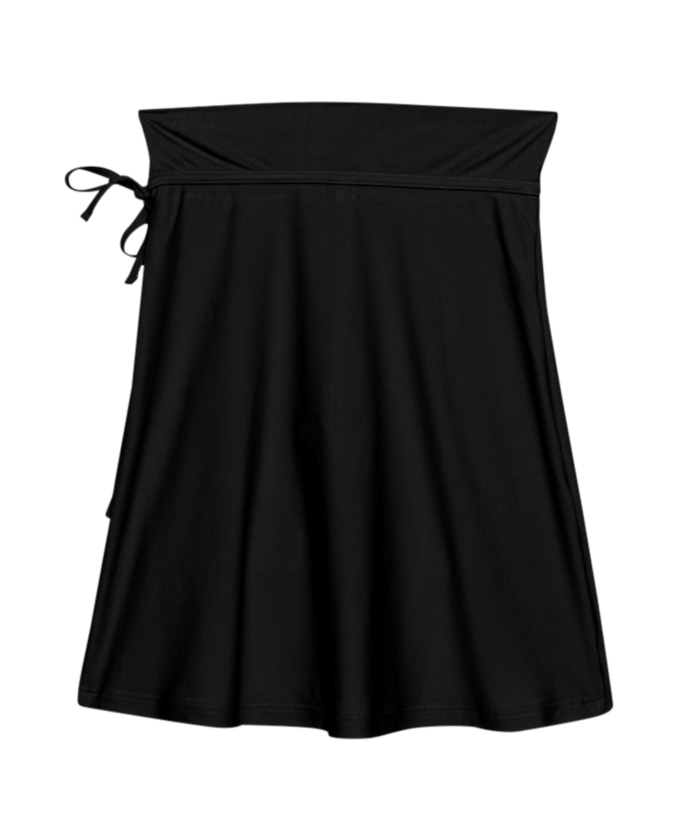 Back View Of Gottex Kids Solid Midi Skirt Cover Up With Built In Pant | GOTTEX KIDS BLACK