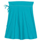 Back View Of Gottex Kids Solid Midi Skirt Cover Up With Built In Pant | GOTTEX KIDS TURQUOISE