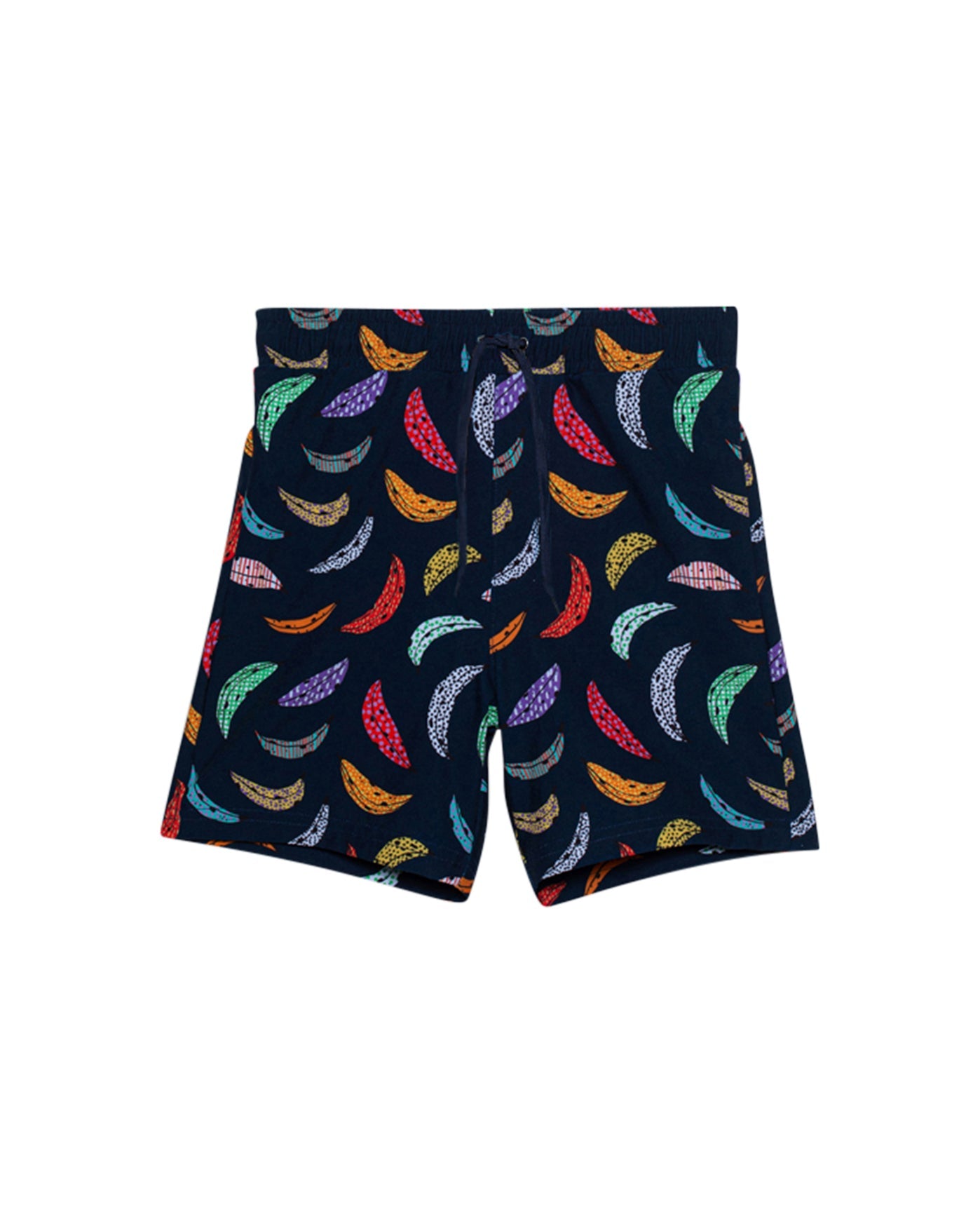 Front View Of Gottex Kids Graphic Swim Trunks | GOTTEX KIDS GRAPHIC BLUE FEATHERS